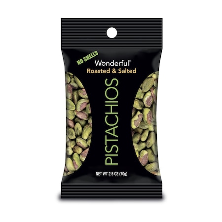 Wonderful Wonderful No Shell Roasted/Salted Pistachios 2.5 oz Pegged 91013